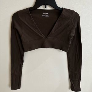 Garage Long Sleeve Crop Top